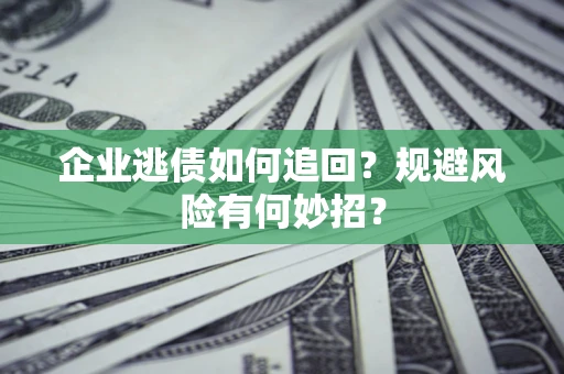 北京企业逃债如何追回？规避风险有何妙招？