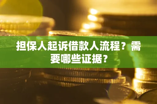 北京担保人起诉借款人流程?需要哪些证据? 北京担保人起诉借款人流程?需要哪些证据?