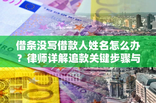 北京借条没写借款人姓名怎么办？律师详解追款关键步骤与证据链构建