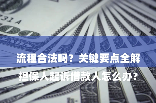 北京

担保人起诉借款人怎么办？流程合法吗？关键要点全解析